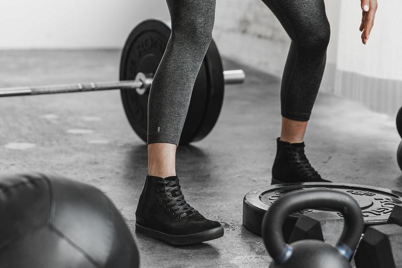 Black Nobull High-Top Suede Women's Trainers | CA Z1928U